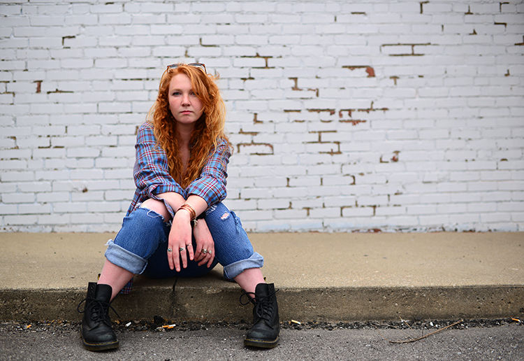 Grunge white brick wall